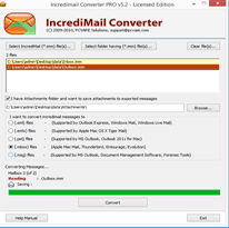 Exporting IncrediMail to Thunderbird 7.2