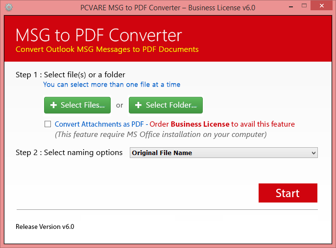 Convert Outlook MSG Files to PDF 6.3.5 full