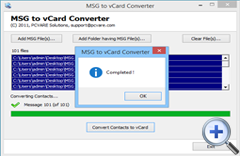 msg to vcard, msg to vcard conversion, msg file to vcard,