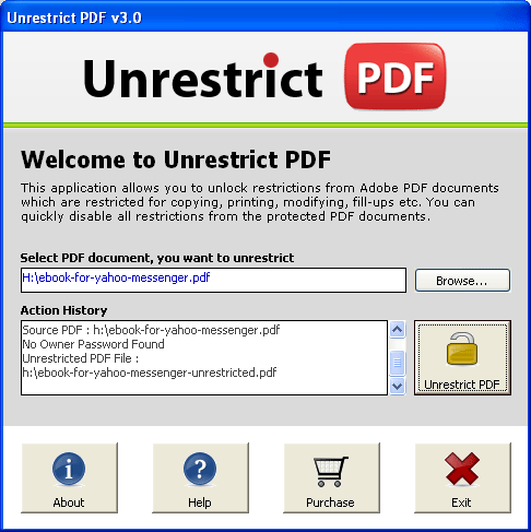 Remove PDF Print Protection & Remove PDF Print Lock with Unrestrict PDF.