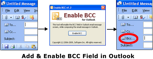 Enable BCC Field in Outlook Instantly