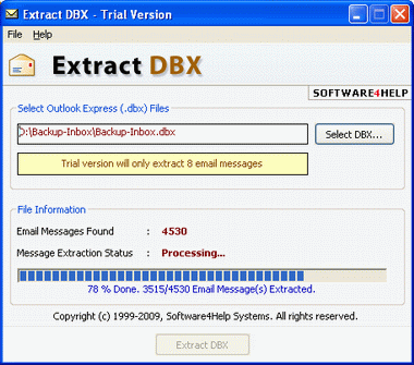 DBXtract.exe to Extract DBX to EML& to extract DBX to PST